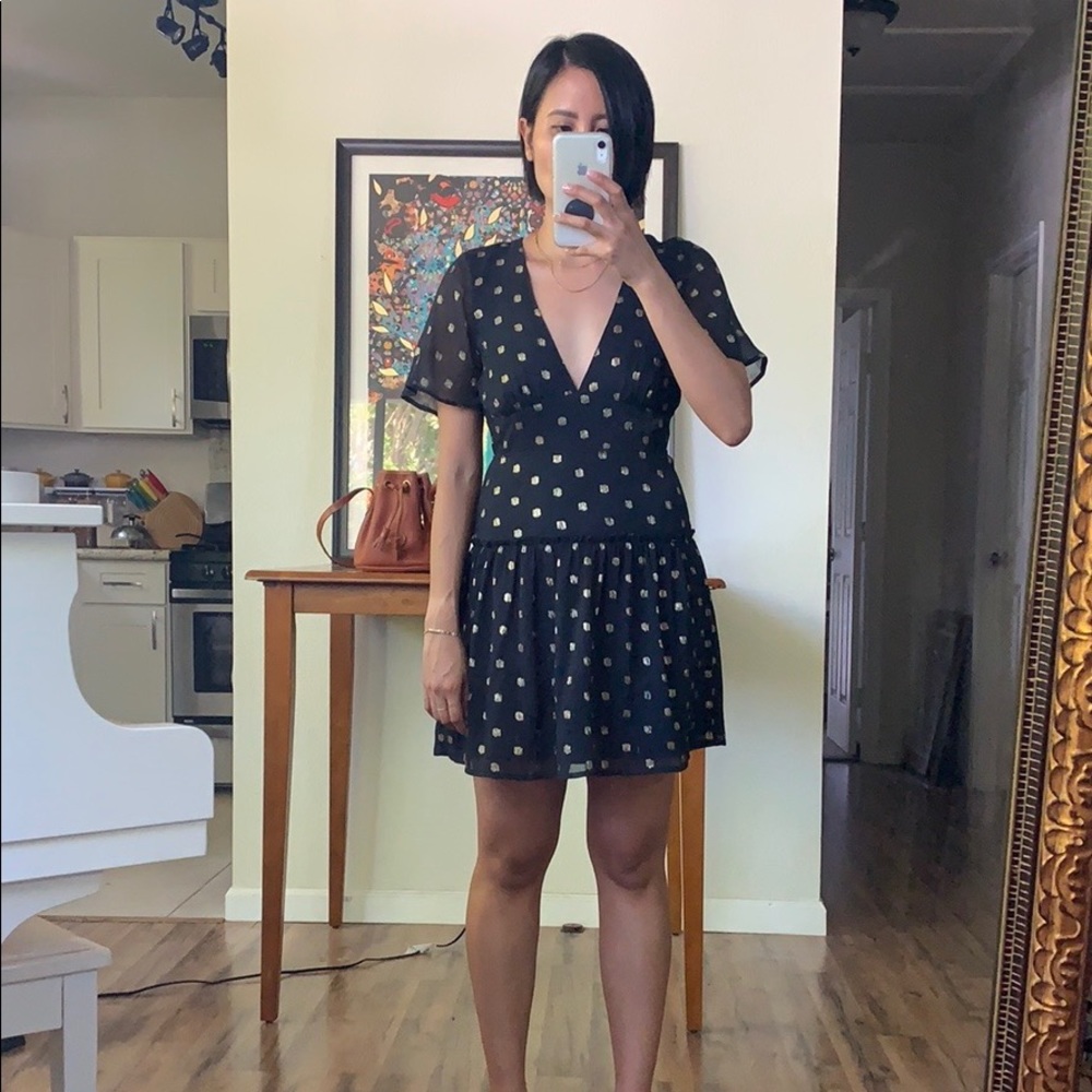 Black Polka Mini Dress